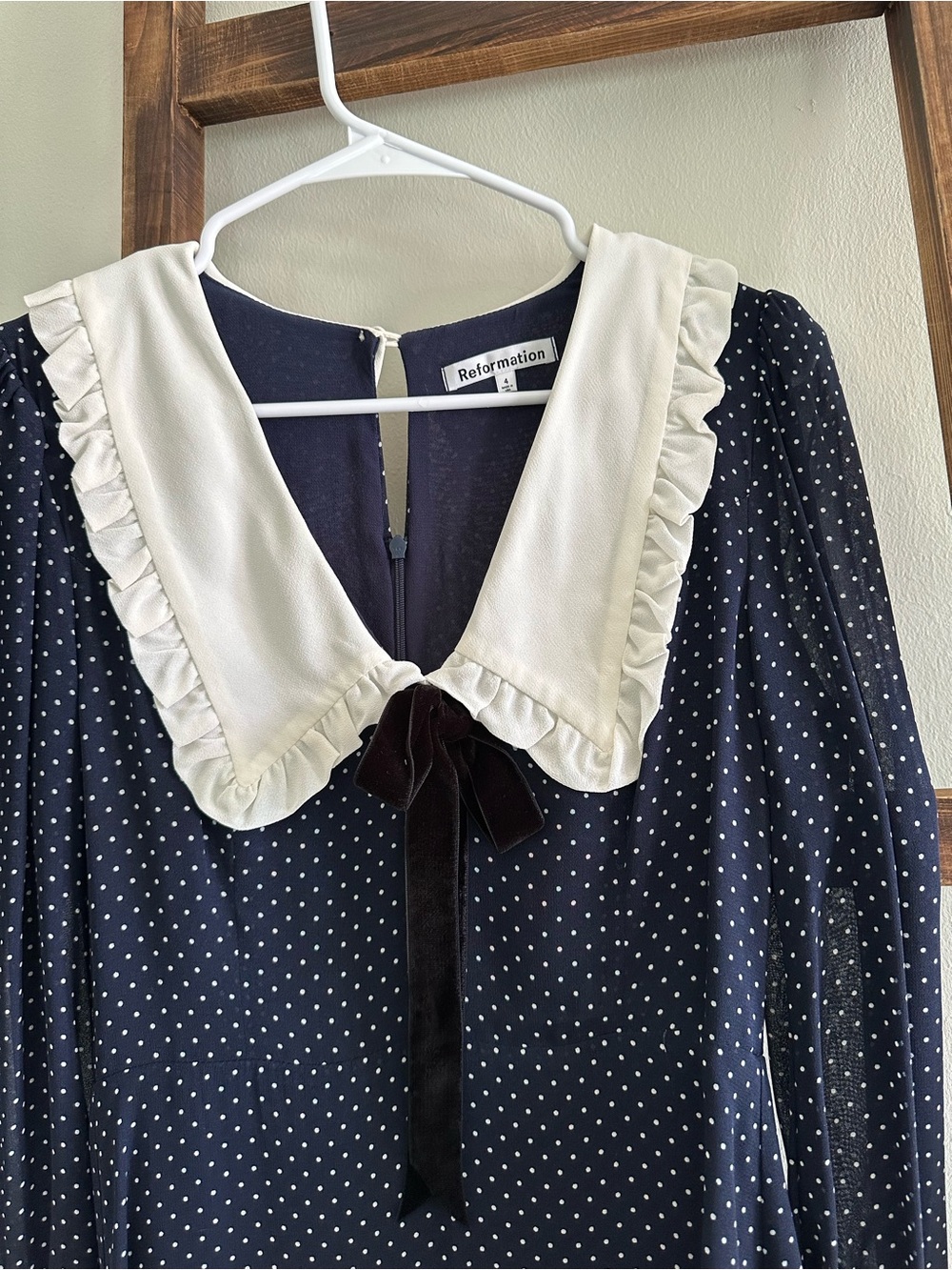 Reformation Edalene Dress Polka Dot - Picture 6 of 10